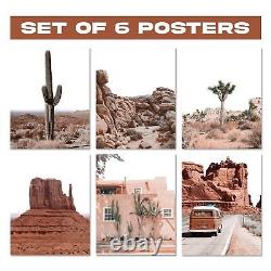 Lot de 6 affiches du sud-ouest art mural de l'oasis du désert pour la