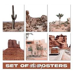 Lot de 6 affiches du sud-ouest art mural de l'oasis du désert pour la