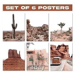 Lot de 6 affiches du sud-ouest art mural de l'oasis du désert pour la décor