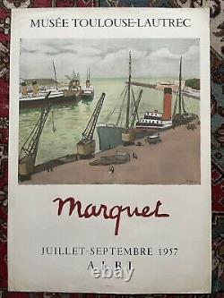 MARQUET affiche Originale 1957 Musée TOULOUSE-LAUTREC MOURLOT TBE