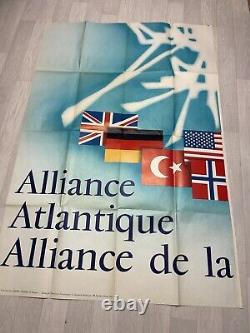 MATHIEU Affiche Format 300X200! Anniversaire OTAN NATO 1969 PERFECT Très Rare