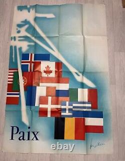 MATHIEU Affiche Format 300X200! Anniversaire OTAN NATO 1969 PERFECT Très Rare