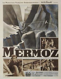 MERMOZ Affiche originale entoilée (Louis CUNY, Robert HUGUES-LAMBERT) 1943