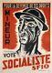 Mineur Vote Socialiste Sfio Affiche Originale Entoilée Litho Anri Ubair 1946