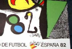 MIRO Affiche officielle Originale Coupe du Monde Foot ESPANA 1982 MAEGHT 95x60cm