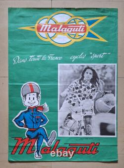 Malaguti Affiche Ancienne Originale Moto Cyclomoteur Cyclo Sport Mosquito Morini