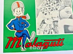 Malaguti Affiche Ancienne Originale Moto Cyclomoteur Cyclo Sport Mosquito Morini