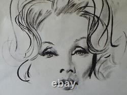 Marlene Dietrich Par Rene Bouche Ausse Imprimeur Affiche Ancienne 80 X 120 CM