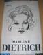 Marlene Dietrich Par Rene Bouche Aussel Imprimeur Affiche Ancienne 80 X 120 Cm
