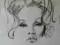 Marlene Dietrich Par Rene Bouche Aussel Imprimeur Affiche Ancienne 80 X 120 CM