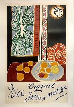Matisse 1947 Nice, Travail et joie tirage litho, entoilée. Mourlot imprimeur