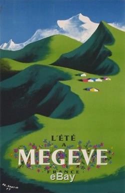 Megève Été Station De Montagne Ski En France Par Ganeau1955 Affiche Ancienne