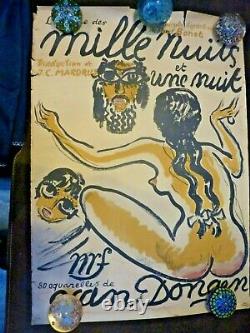 Mille nuits (et une nuit) authentique affiche ancienne NRF par VanDongen 1955