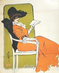 Misti affiche originale rare 1907 avant la lettre Kossuth / Etiquette/ Femme/Pub