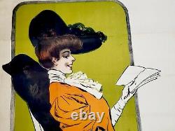 Misti affiche originale rare 1907 avant la lettre Kossuth / Etiquette/ Femme/Pub