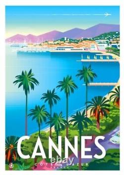 Monsieur Z Affiche du Festival de Cannes 2024 travel poster French Riviera