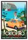 Monsieur Z Original Travel Poster Portofino E Cassis 2023 + Certificat