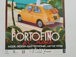 Monsieur Z Original Travel Poster Portofino e Cassis 2023 + Certificat