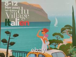 Monsieur Z Original Travel Poster Portofino e Cassis 2023 + Certificat