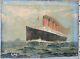 Norman Wilkinson Affiche Ancienne 72x100 Cm Cunard Line Mauretatinia Cir. 1907