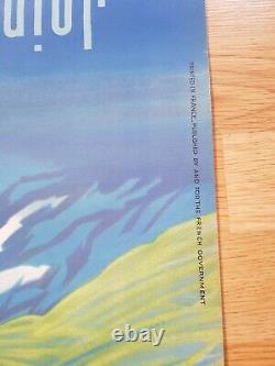 Original poster affiche ancienne ski JOIN THE SUN ON A SKI-RUN IN FRANCE Dubois