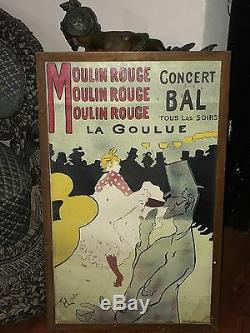 Originale Ancienne Affiche Moulin Rouge La Goulue Henri De Toulouse Lautrec 1891