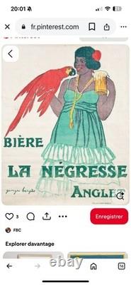 POSTER AFFICHE Bière La Negresse Anglet
