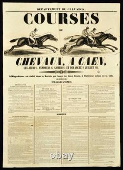 POSTER AFFICHE Caen Chevaux