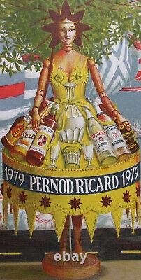 P 77 Pernod Ricard. 1 X Lithographie 1979 Motos Format 76 X 56 CM