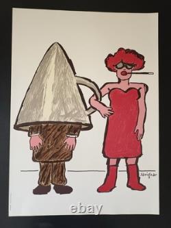 Paire d'affiches anciennes originales Féminisme SAVIGNAC années 90