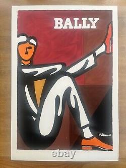 Paire d'affiches originales Bally (tirage de luxe) 1986 Villemot