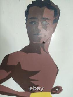 Panneau ancien PUB VINTAGE C. 1930 Rasurel Maillots de bain