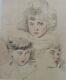 Paul Helleu Three Maids Litho Originale The Studio 1897