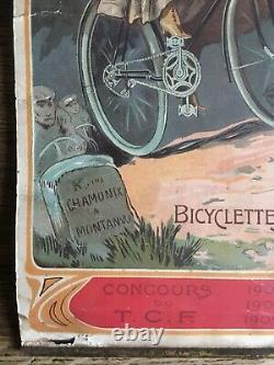 Petite affiche Terrot & Cie par Tamagno Lithographie parisienne Robin 24,5x49 cm