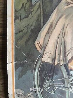 Petite affiche Terrot & Cie par Tamagno Lithographie parisienne Robin 24,5x49 cm