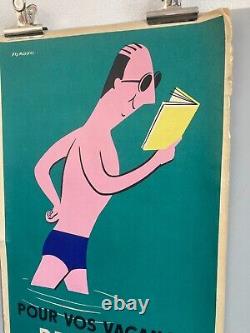 Pierre Fix Masseau Affiche Originale Pour Vos Vacances Des Livres 1966