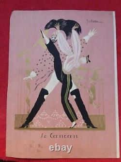Plaquette 1923 ill Georges LEPAPE/LES DANSES D'AUTREFOIS/rehaussé Or, 4 pages