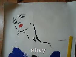 Poster Affiche Ancienne Visage Femme Pin-up Pub