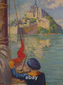 Poster Affiche French Railway SNCF English Version MONT SAINT MICHEL 1947