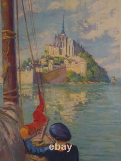 Poster Affiche French Railway SNCF English Version MONT SAINT MICHEL 1947