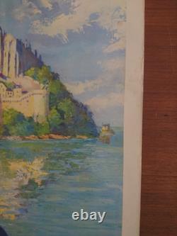 Poster Affiche French Railway SNCF English Version MONT SAINT MICHEL 1947