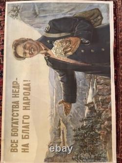 Poster Propagande Soviétique 1953 60x80cm