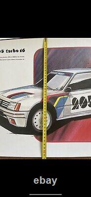 Poster affiche originale peugeot 205 turbo 16 t16 rallye