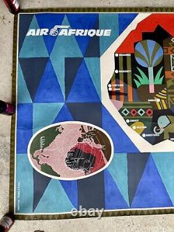 Poster ancien Affiche Tourisme AIR AFRIQUE FRANCE KENYA GEORGET GUY