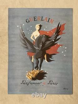 Publicité Ancienne Guerlain 1949 Illustration Darcy Affiche Vintage