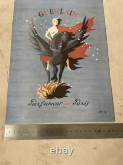 Publicité Ancienne Guerlain 1949 Illustration Darcy Affiche Vintage