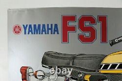 RARE AFFICHE POSTER YAMAHA FS1 CUTAWAY SS50 moped 49cc 1970 mini moto pocketbike