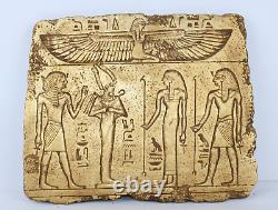 RARE ANCIEN ÉGYPTIEN ANTIQUE ISIS Ailes Osiris avec Ramsès et Néfertari