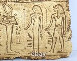 RARE ANCIEN ÉGYPTIEN ANTIQUE ISIS Ailes Osiris avec Ramsès et Néfertari