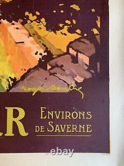 RARE Affiche originale Chemin de Fer Le Haut-Barr Roger Soubie 1928